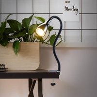 B.K. Licht Lauri clip-on light, black, 3-step dimmable, GU10 LED 3,000 K