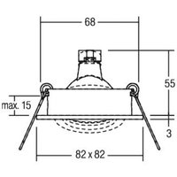 BRUMBERG Tirrel-S recessed spot angular black