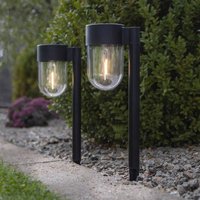 STAR TRADING Potelet solaire LED Cupola en lot de 2