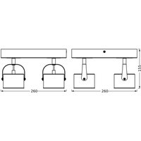 Lampa sufitowa LED OSRAM Jupiter PLATE, 4-punktowa, srebrny metal