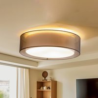 Euluna Tibu plafonnier, textile, Ø50cm, noir