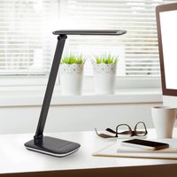 Lampe à poser LED MAULjazzy, noir, hauteur 43 cm, à intensité variable, port USB