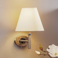 ORION Nickel-vägglampa Lilly med tygskärm