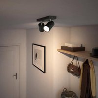 Philips myLiving Kosipo spot GU10 noir à 2 lampes