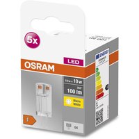 OSRAM Base PIN LED bi-pin bulb G4 0.9W 100lm 5-pack