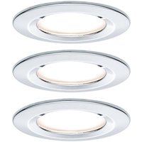 Paulmann 3-pack spot Nova rund, IP44, dimbar, krom