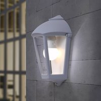 Fumagalli Fabio outdoor wall light, grey/clear, synthetic resin, E27 CCT
