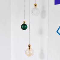 EBB & FLOW Uva M hanging light ball gold ivy green