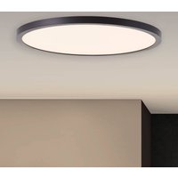 Brilliant Tuco LED ceiling lamp, dimmable, black, plastic, Ø 30 cm