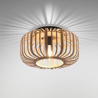 JUST LIGHT. GmbH Taklampa Racoon av trä, tjocka stag, Ø 42cm