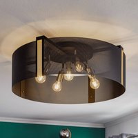 Euluna Etro ceiling light, Ø 70 cm, black/gold