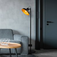 Opviq Golvlampa Lik 4036, vridbar skärm, svart/guld