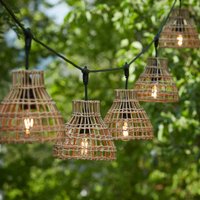 PR Home Sarah outdoor fairy lights 5-bulb rattan
