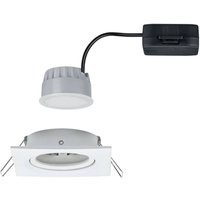 Paulmann LED-spot Nova Coin kantig, dimbar, vit