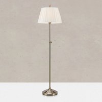Markslöjd Oxford floor lamp, brass-coloured, height 155 cm, metal/fabric