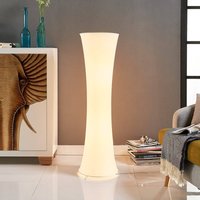 Lindby golvlampa Liana, höjd 123 cm, vit, textil