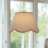 PR Home hänglampa Nell, beige, Ø 35 cm, E27, tyg