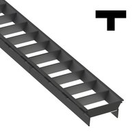 The Light Group SLC louvre grille Click, T-module, black, plastic