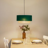 Duolla Suspension Boho Ø 45 cm à 1 lampe vert/jute