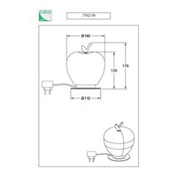 Fabas Luce Lampe de table LED Wendy, vert/laiton, forme de pomme, verre, intensité