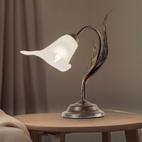 ONLI Alga table lamp, 1-bulb, iron, glass, Florentine