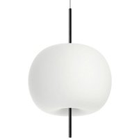 kdln Kushi pendant light, black/white, Ø 43 cm, dimmable