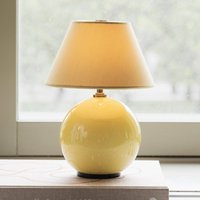 Globen Lighting batteridriven bordslampa IRIS, gul/gul, höjd 23 cm