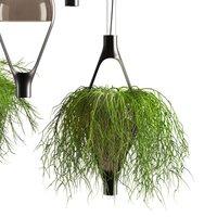 kdln LED hanging light Viceversa, glass grey, 1-bulb