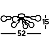 Lampa sufitowa Dance, 6-punktowa, czarna, metal, E27, Ø 52 cm