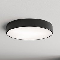 TEMAR LIGHTING Plafonnier Cleo 500, noir, capteur, IP54, Ø 50 cm, métal