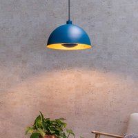 Lucide Suspension Siemon en acier, Ø 40 cm, bleue