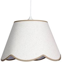 PR Home Hängeleuchte Nell, beige, Ø 35 cm, E27, Stoff