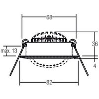 BRUMBERG BB03 recessed spot not dimmable, black