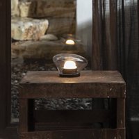 Karman Agua LED table lamp Ø 13 cm, clear glass