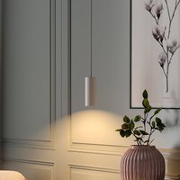 Deko-Light CAN pendant light, white, height 15 cm, Ø 6 cm, metal, GU10