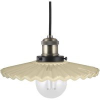 Globen Lighting Hängelampe COBBLER, creme/altmessing Ø 25 cm