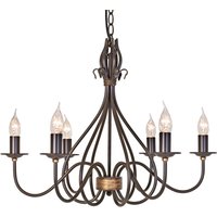 Elstead Windermere chandelier with six bulbs