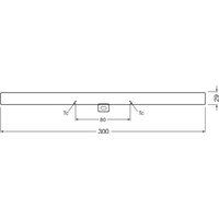 OSRAM Ampoule LED linéaire S14d 3W Tube 2.700K 30cm mat dim