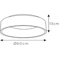 Lucide Talowe LED ceiling light, white, Ø 60 cm