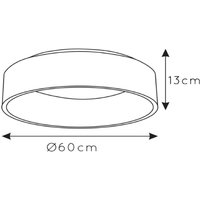 Lucide Talowe LED-taklampa, vit, Ø 60 cm