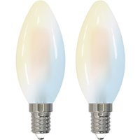 LUUMR Smart teardrop LED bulb set of 2 E14 4.2W CCT clear Tuya