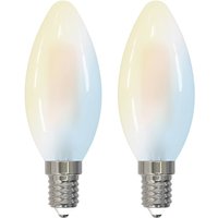 LUUMR Smart LED-dropplampa uppsättning av 2 E14 4,2W CCT klar Tuya