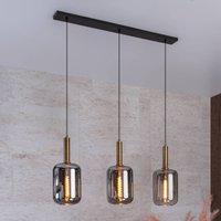 Lucide Hänglampa Joanet med rökglas, 3 lampor