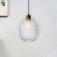 IT'S ABOUT ROMI Venice hanging light, oval, clear, glass, E27