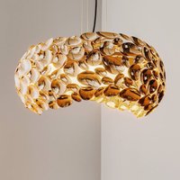 Schuller Valencia Narisa LED-pendellampa Ø 46 cm roséguld/brun