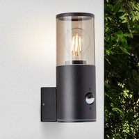 Brilliant Sergioro outdoor wall light one-bulb with a sensor