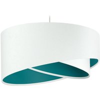 Maco Design Pendellampa Vivien, tvåfärgad, vit/turkos