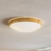 Envostar Zeus wooden ceiling lamp, pine, Ø 37cm