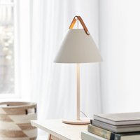 DFTP by Nordlux Strap table lamp made of metal with leather strap, white