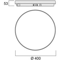 Plafonnier Sylvania Start Surface Slim, Ø 40 cm, IP54, à intensité variable.